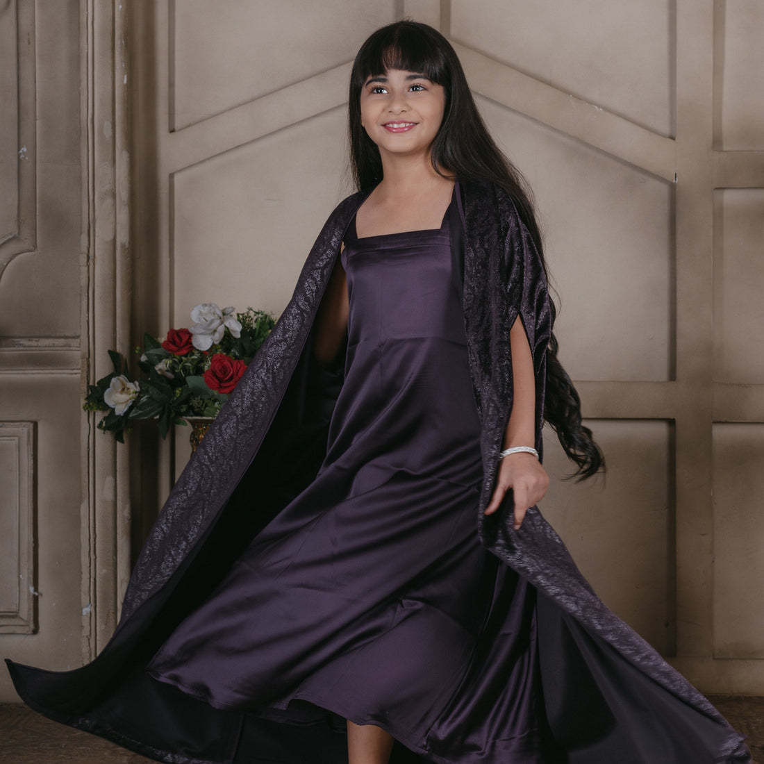 Layla Plum Shiney Bisht Set