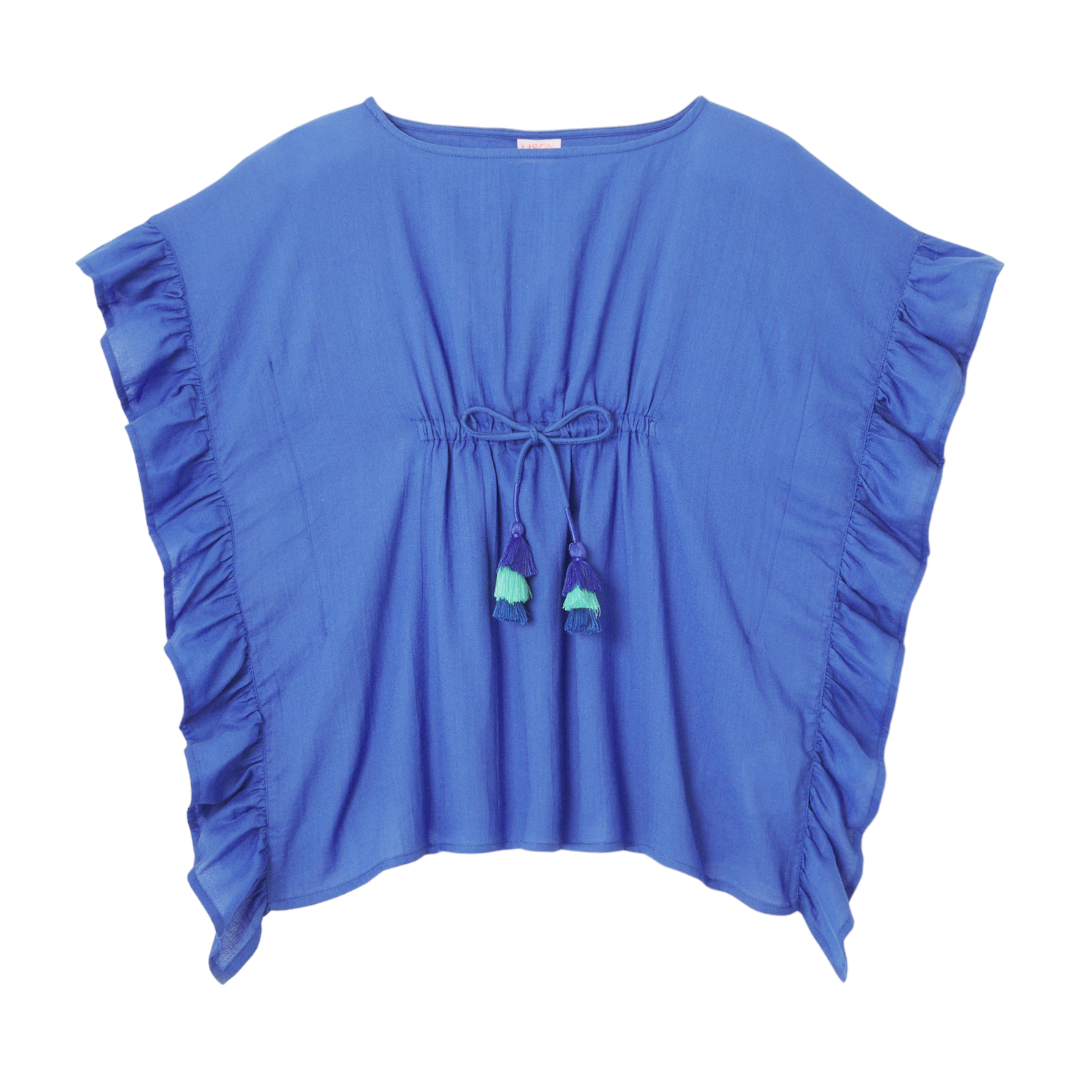 Blue Caftan Girls Swim Cover Up