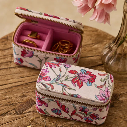 Soumaya Cream Floral Haven Travel Jewelry Box LOUISE MISHA