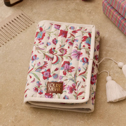 Teila Cream Floral Haven Travel Makeup Bag LOUISE MISHA
