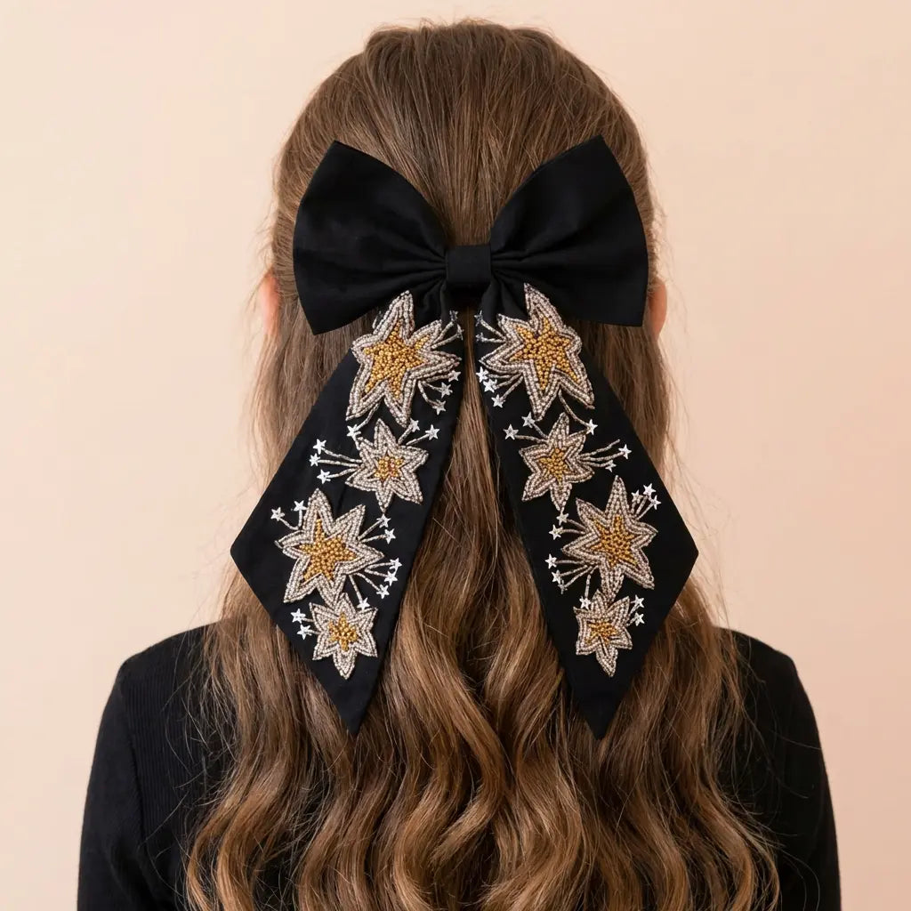 Layali Frost Beaded Bow LAYALEE
