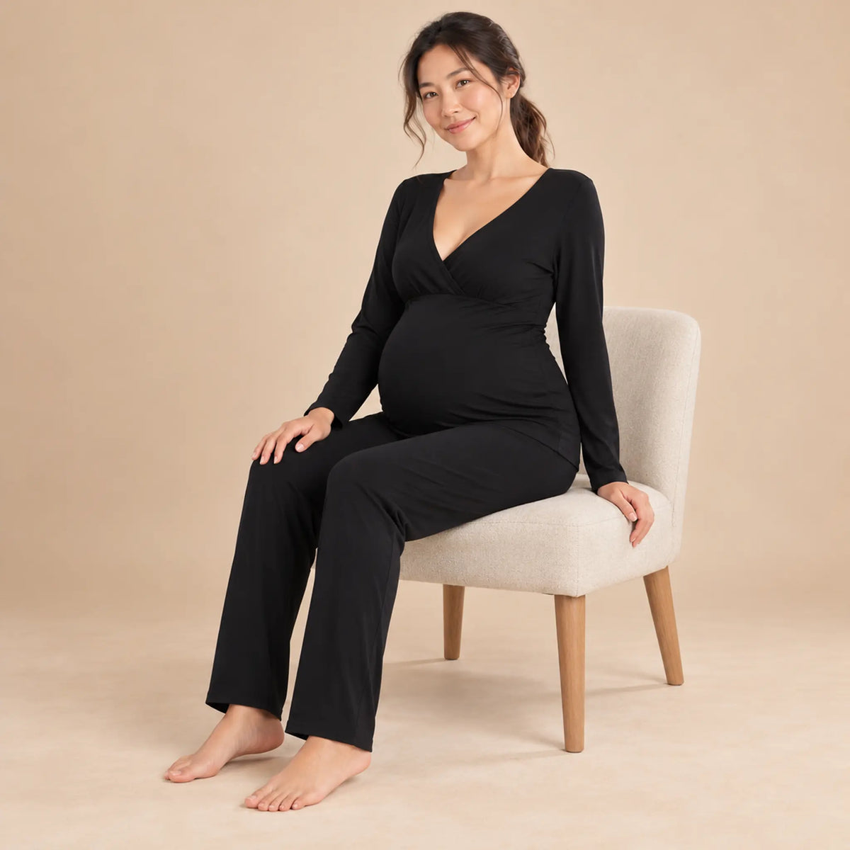 Camille: Bamboo 2pc PJ — maternity lookbook, look 03