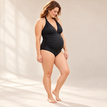Uma 2: Halterneck Swimsuit — maternity lookbook, look 04