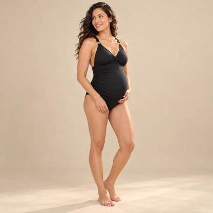 Monaco 2: Front Twist Maternity Swimsuit — maternity lookbook, look 01