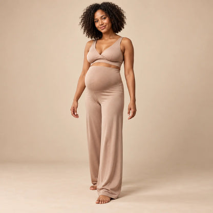 OONO lounge pants-Sand — maternity lookbook, look 03