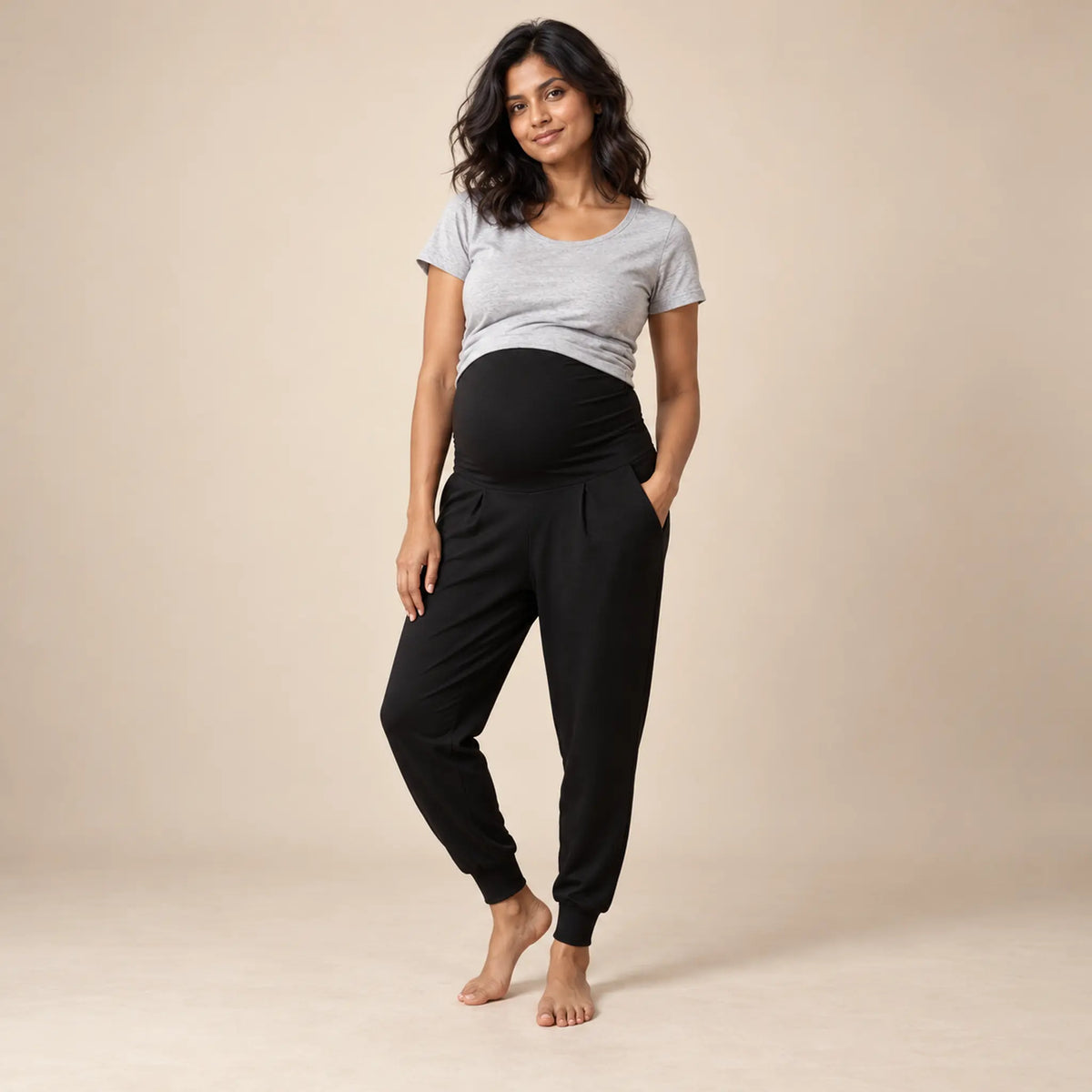 OONO easy pants — maternity lookbook, look 01
