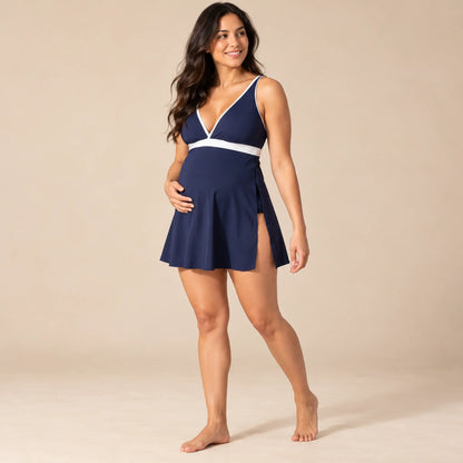 Crete 2: Tie Skirt Swimsuit — maternity lookbook, look 04