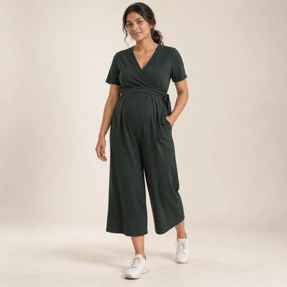 Amelia jumpsuit Green — maternity lookbook, look 03