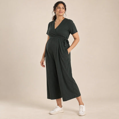 Amelia jumpsuit Green — maternity lookbook, look 04