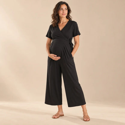 Amelia jumpsuit Black — maternity lookbook, look 01