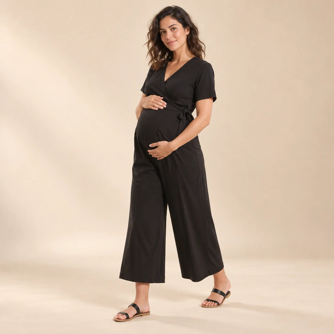 Amelia jumpsuit Black — maternity lookbook, look 02