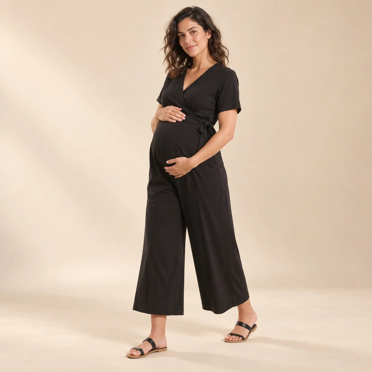 Amelia jumpsuit Black — maternity lookbook, look 02