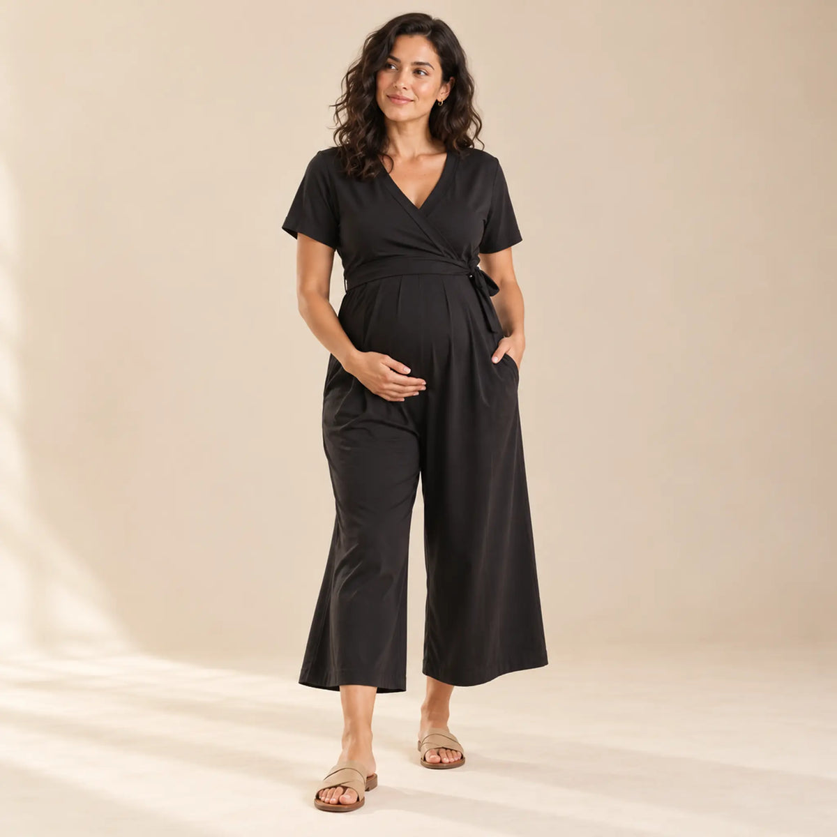 Amelia jumpsuit Black — maternity lookbook, look 03