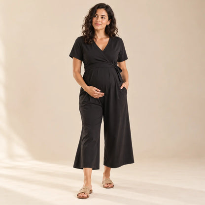 Amelia jumpsuit Black — maternity lookbook, look 03