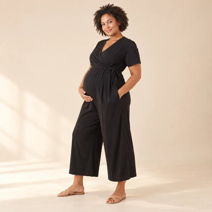 Amelia jumpsuit Black — maternity lookbook, look 04