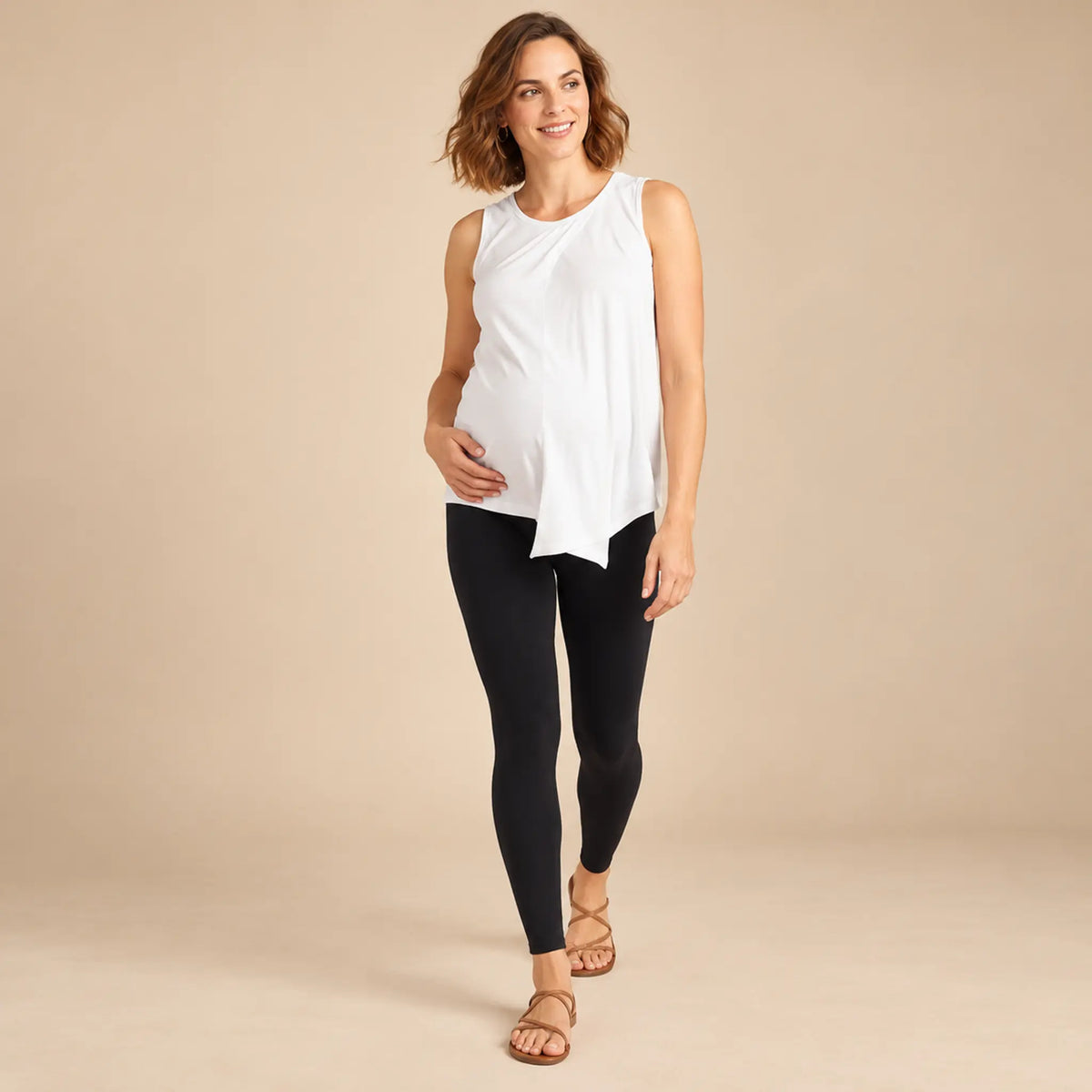 Annabel Asymmetrical Maternity &amp; Nursing Top — maternity lookbook, look 03
