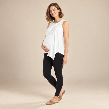 Annabel Asymmetrical Maternity &amp; Nursing Top — maternity lookbook, look 04