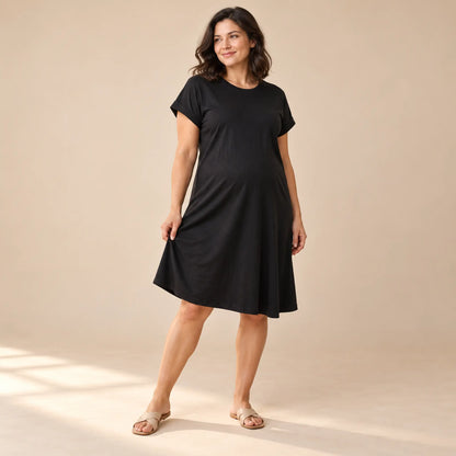 The-shirt dress — maternity lookbook, look 05