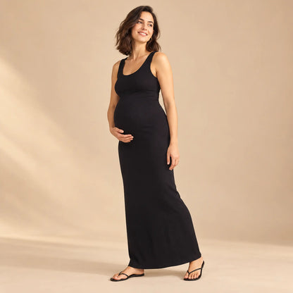 Millicent Maternity &amp; Nursing Maxi Dress — maternity lookbook, look 01