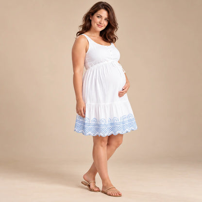 Sabrina: Embroidered Sundress — maternity lookbook, look 04
