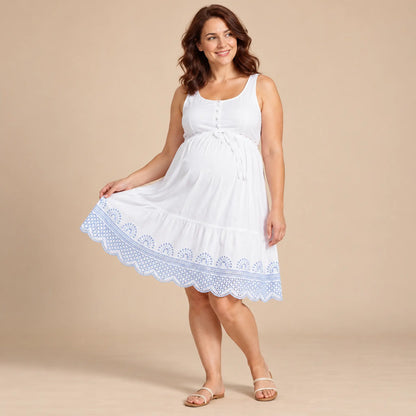 Sabrina: Embroidered Sundress — maternity lookbook, look 05