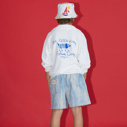 Linen check bermuda