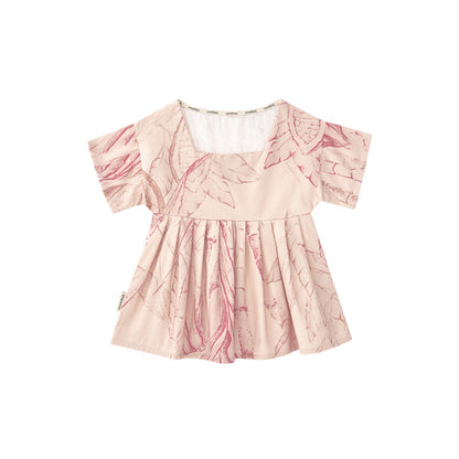 Pink Almonds Cotton Loose-Dress