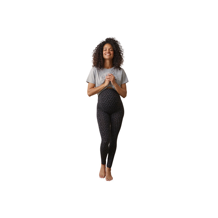 OONO leggings-leo print grey/black