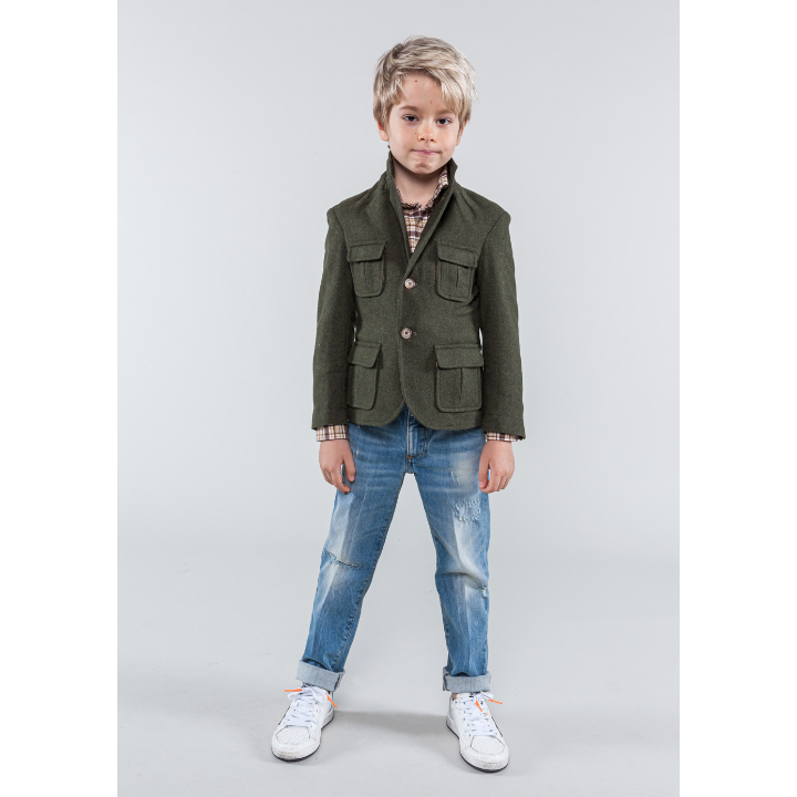 Boy Five Pockets Denim Pants - Light Blue