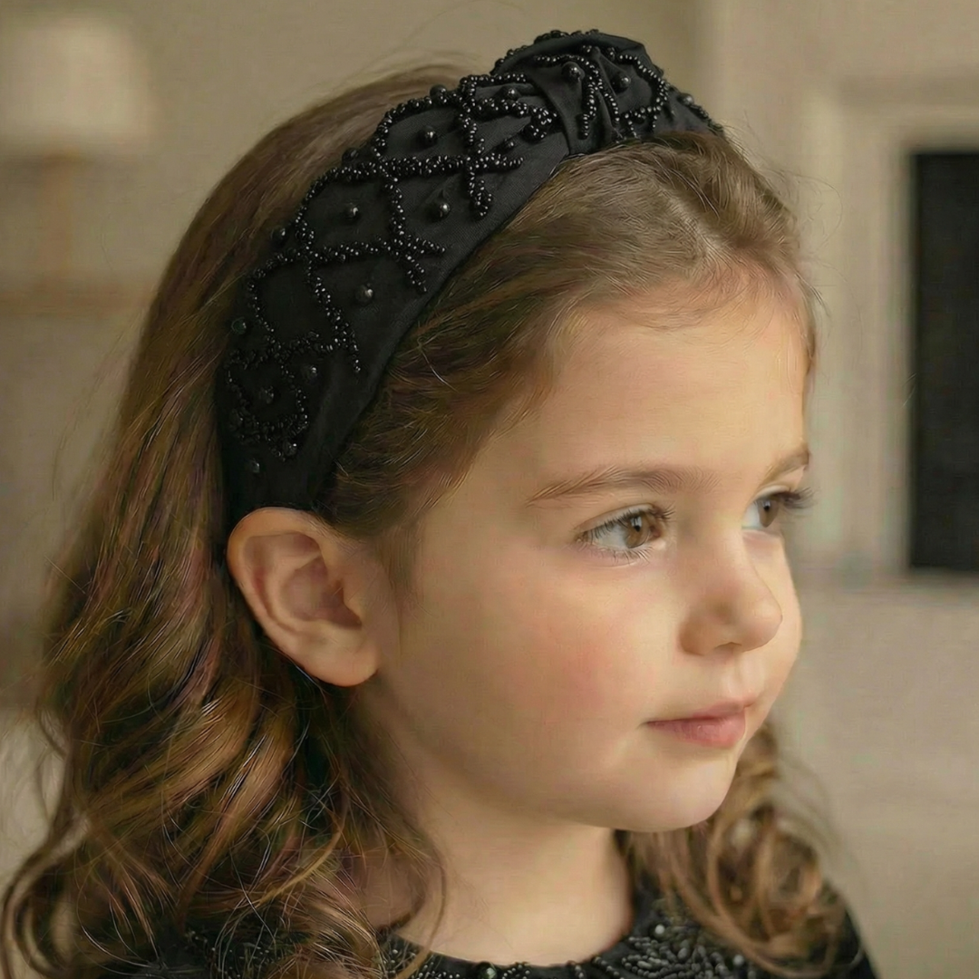 Noir Quilté Headband