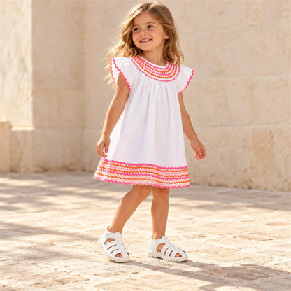 Babywalker White Greek Sandal worn lookbook, shoe size 30