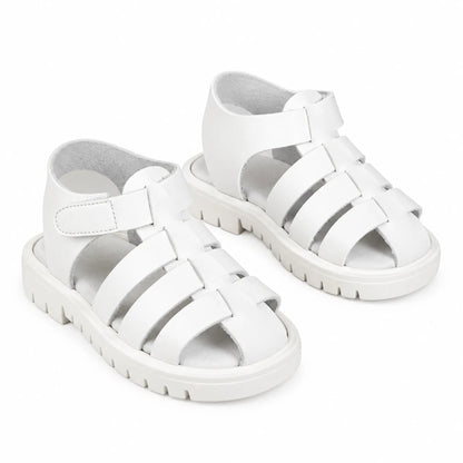 Babywalker White Greek Sandal product photo on pure white background