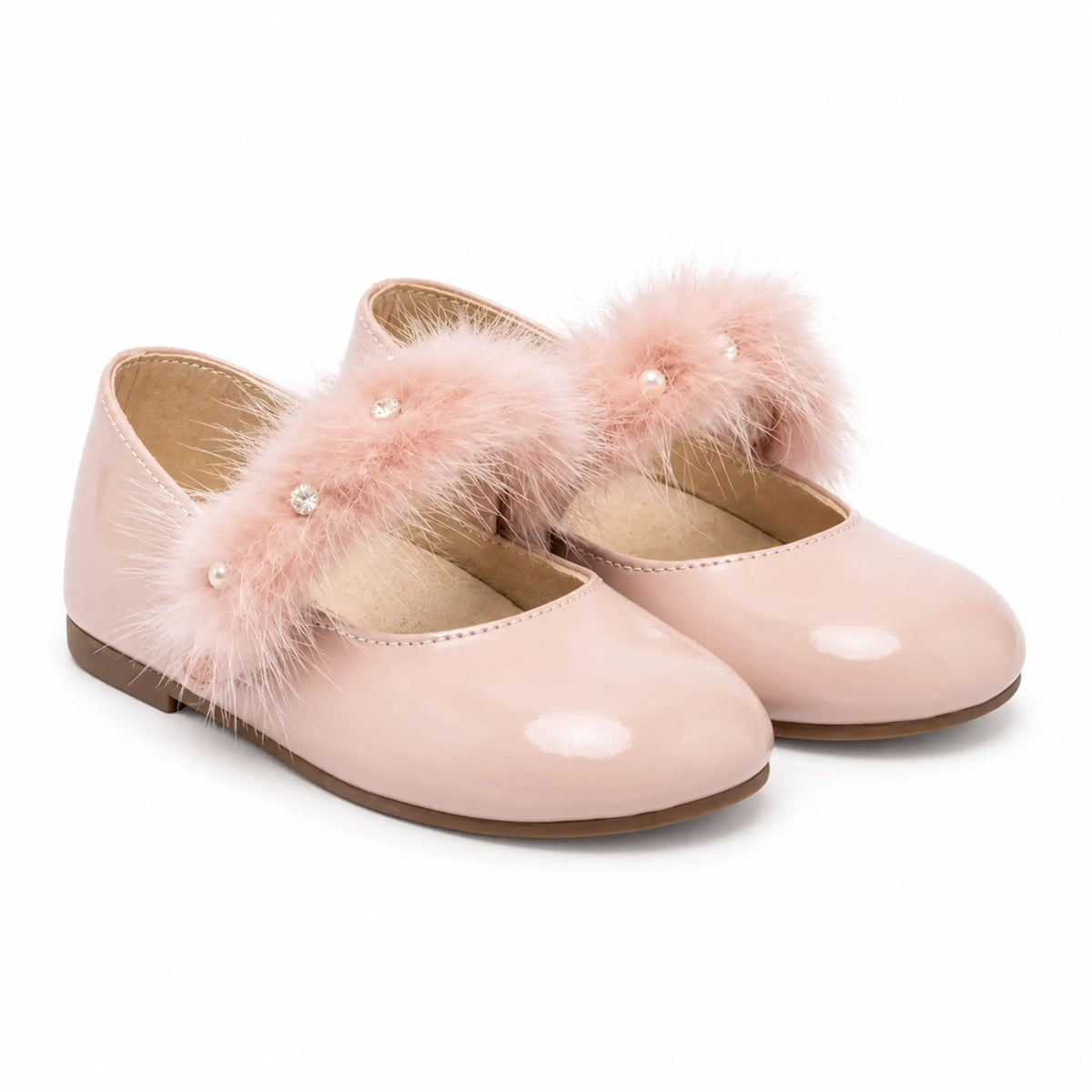 Dusty Pink Fur Ballerina product photo on pure white background