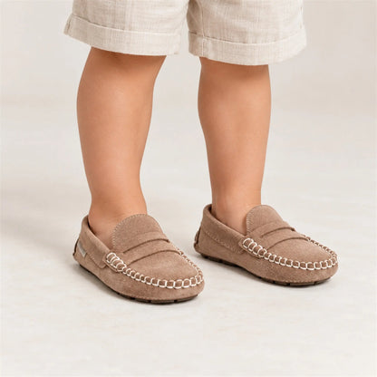 Flint Suede Loafers close-up lookbook of a child wearing