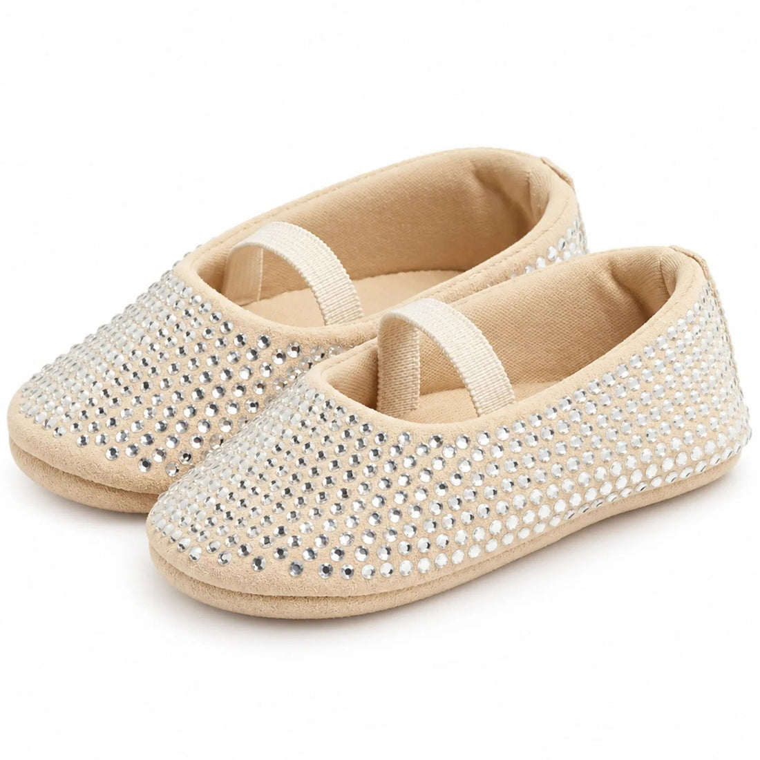 Babywalker Beige Swarovski Crystals Baby Ballerina product photo on pure white background