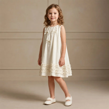 Babywalker Fur Ballerina - White worn lookbook, shoe size 30