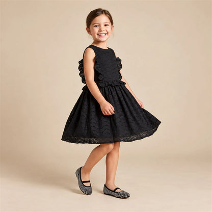 Babywalker Black Swarovski Crystal Ballet Flats worn lookbook, shoe size 30