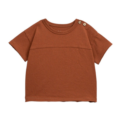 Brown Jersey T-shirt &amp; Desert Chamaleon Swim Shorts