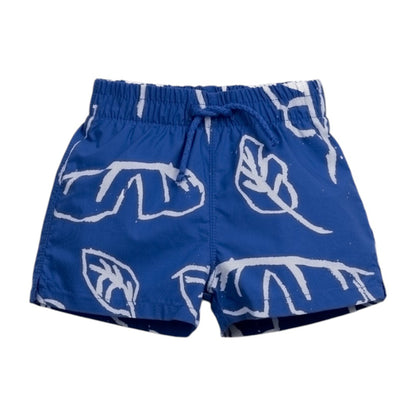 Plain White Jersey T-shirt &amp; Ocean Leaves Swim Shorts