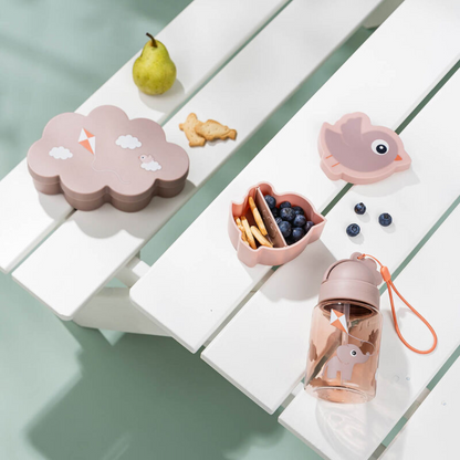 Lunch &amp; Snack Box with Straw Bottle Powder