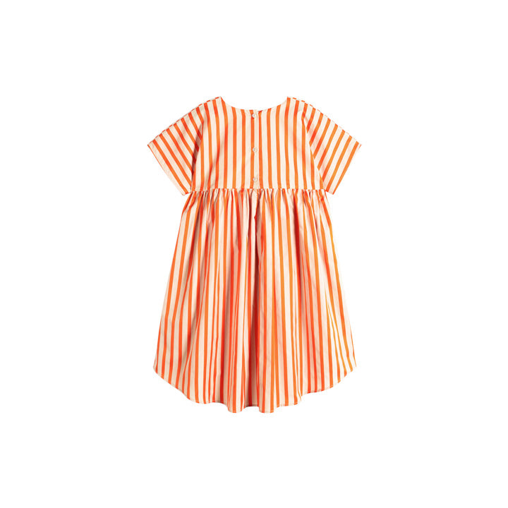 Silvia Orange Stripes Dress