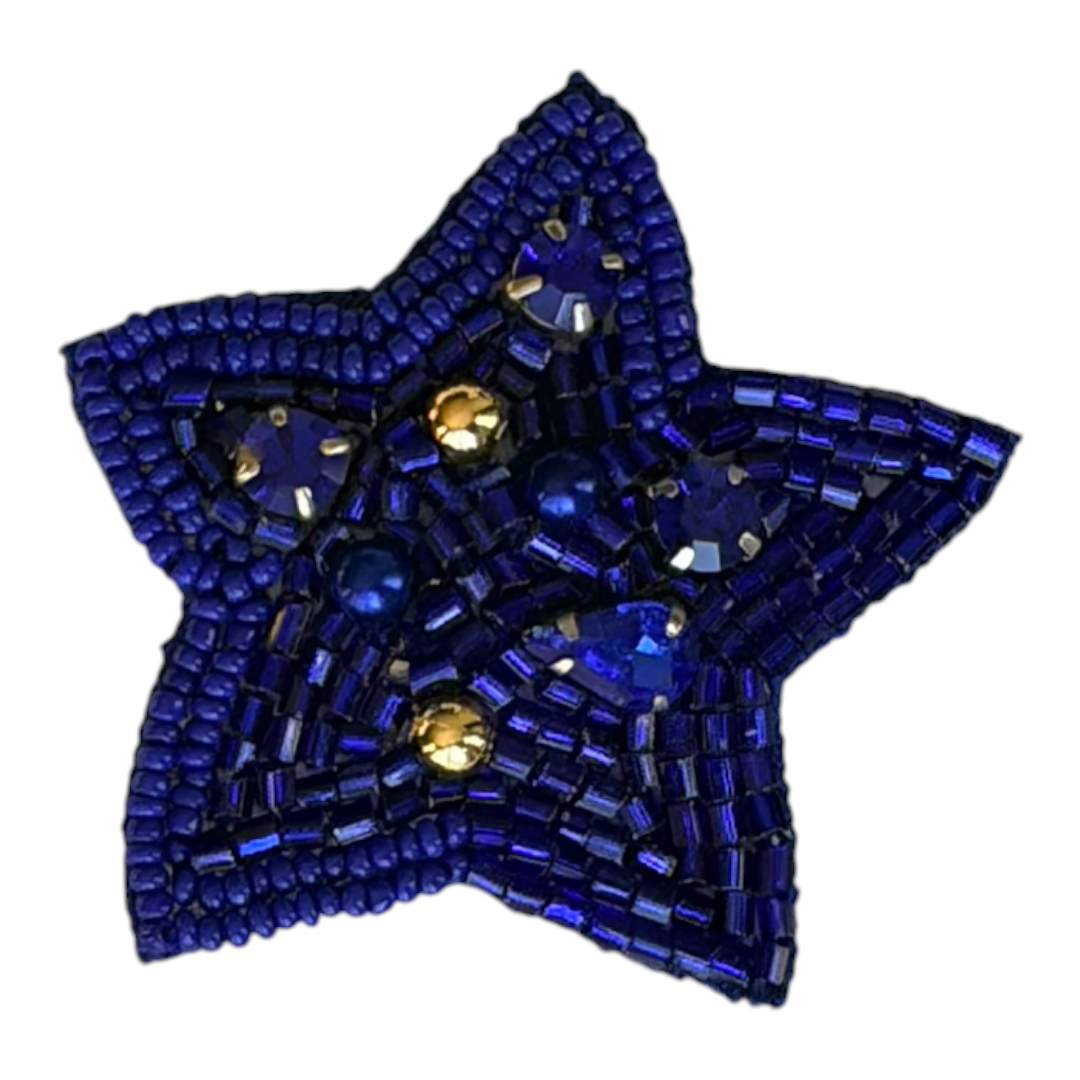 Sapphire Star Brooch