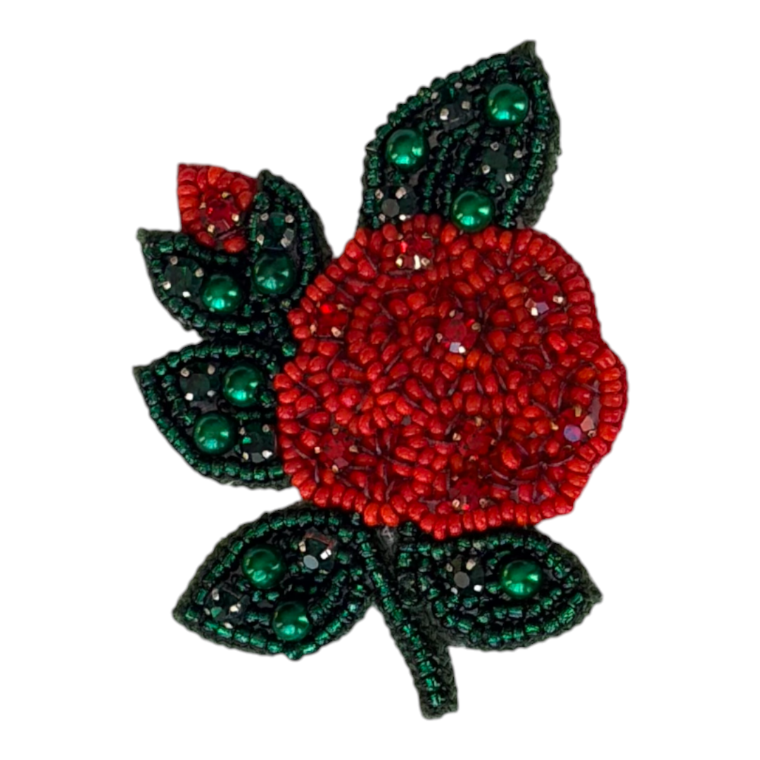 Scarlet Rose Brooch