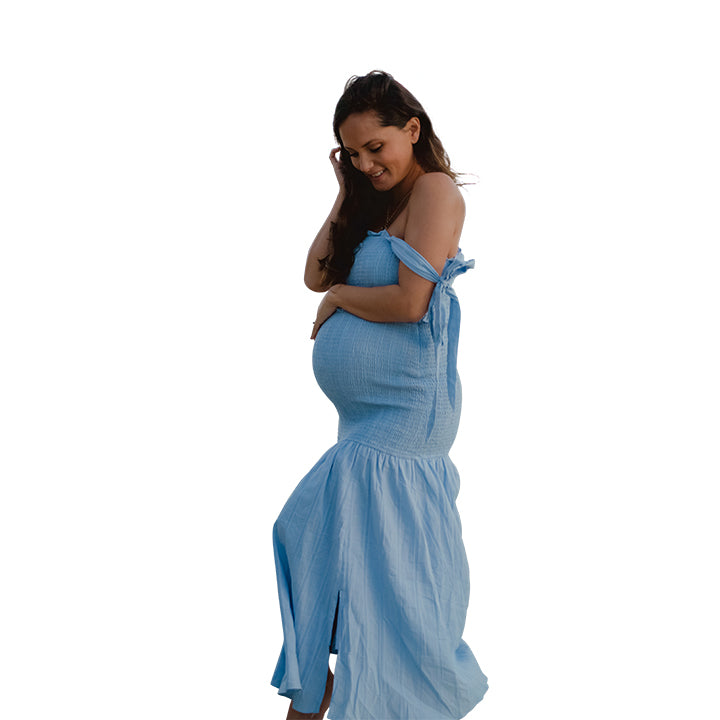 Skylar Shirred Maternity &amp; Nursing Dress