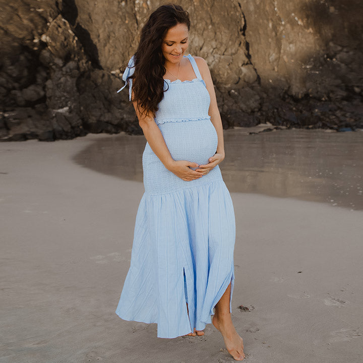 Skylar Shirred Maternity &amp; Nursing Dress