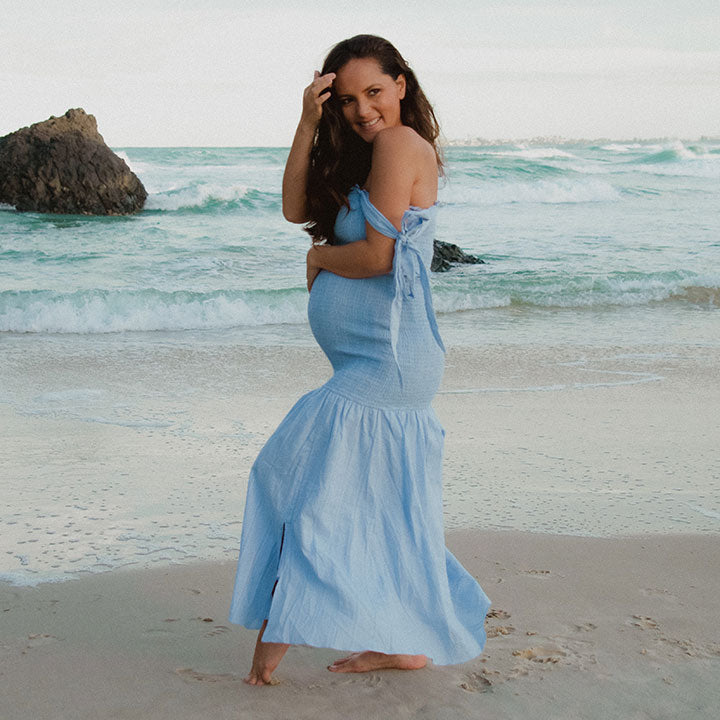 Skylar Shirred Maternity &amp; Nursing Dress