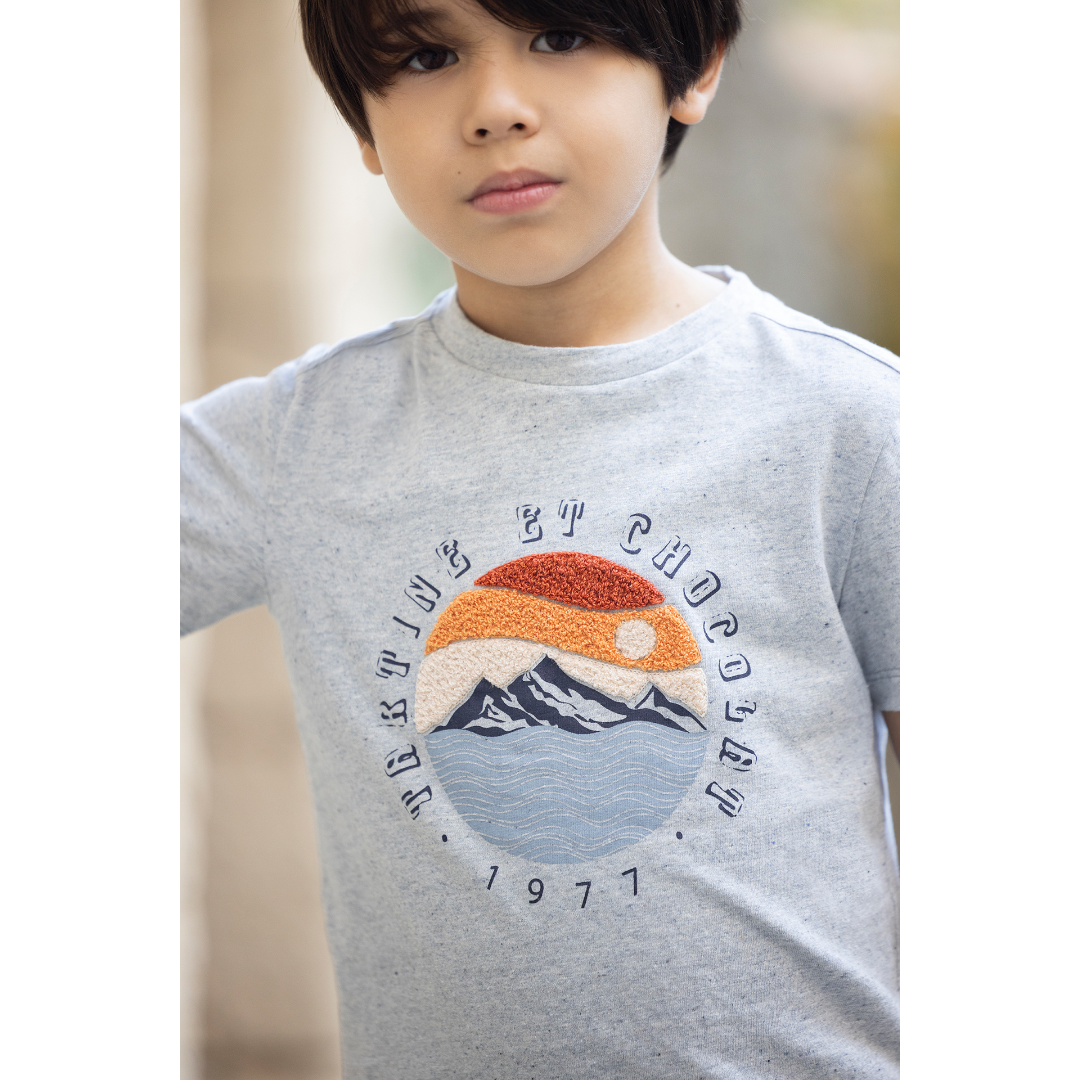 T-Shirt - Grey Sunset Illustration