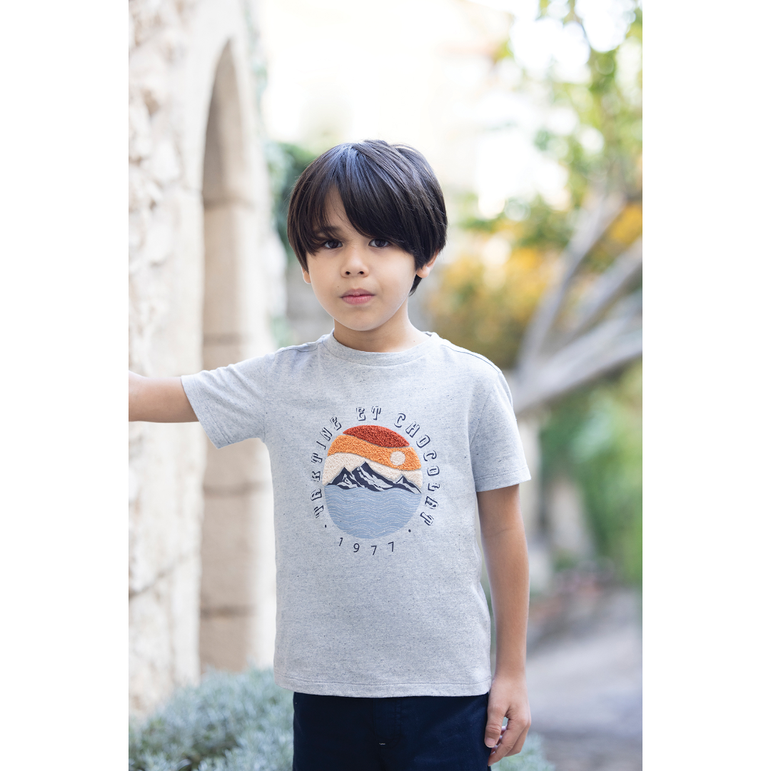 T-Shirt - Grey Sunset Illustration