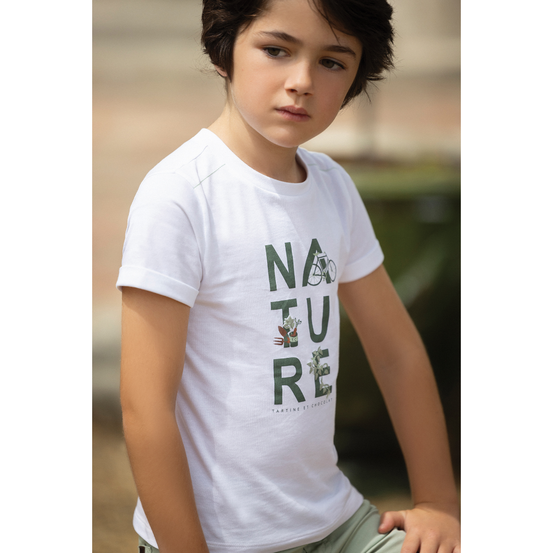 Green Nature Lettering T-shirt