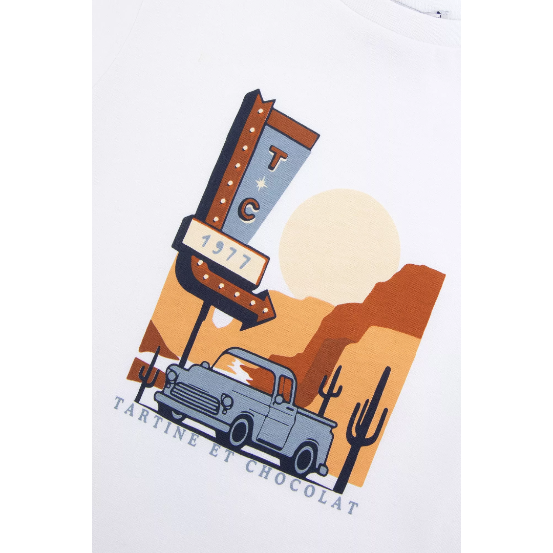 Brown Illustration T-shirt